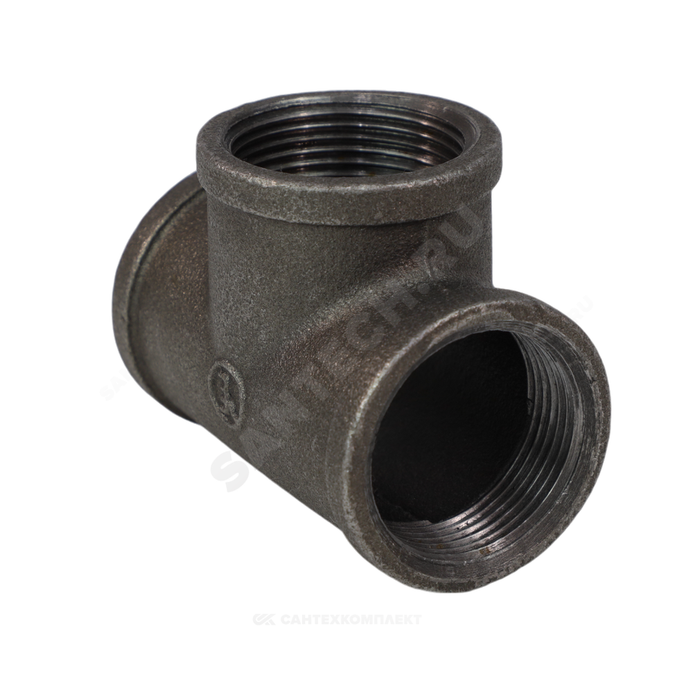 Тройник прямой чугун Ду 40 (1 1/2") ВР/ВР Fittex PLUS