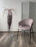 Стул М-City DISAUR Гемма, Rain 10 Lavanda, Велюр, Черный каркас