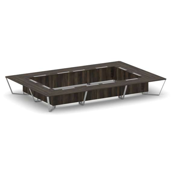 Steel Meet Стол переговорный прямоугольный KD-PR.B.SP-26K2 Дуб Мали/Металл Серый 6000*4000*750