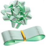 Набор для декорирования «Перламутр» бант 6см, лента 2см (3м), Зеленый