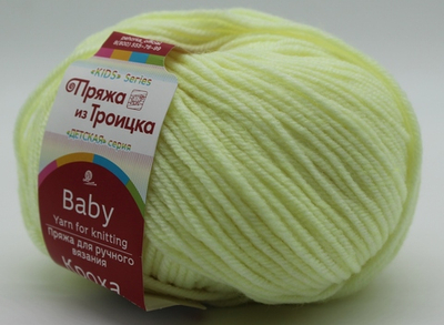 Пряжа "Кроха" 64 Светлый лимон