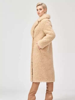 Шуба женская чебурашка тедди эко, бежевая, SilverFox