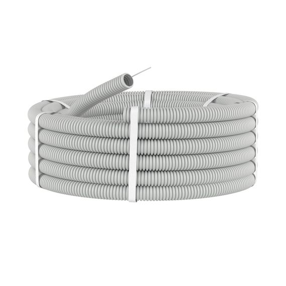 Гофра DKC 40мм ПВХ с протяжкой серая бухта 20м 40523