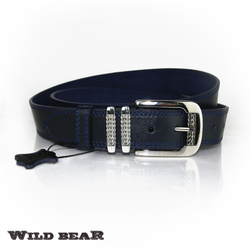 Ремень WILD BEAR RM-024f Dark-blue Premium