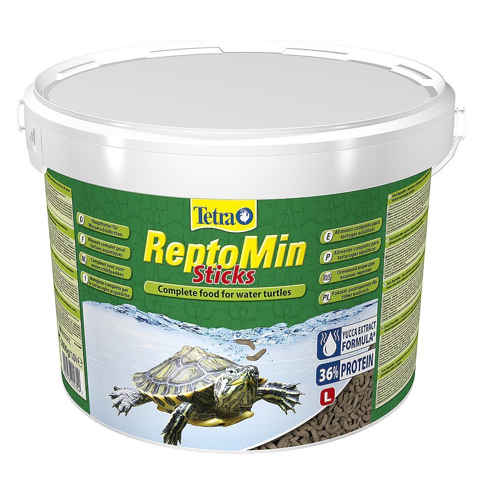 Tetra ReptoMin корм в виде палочек для водных черепах ведро 10л