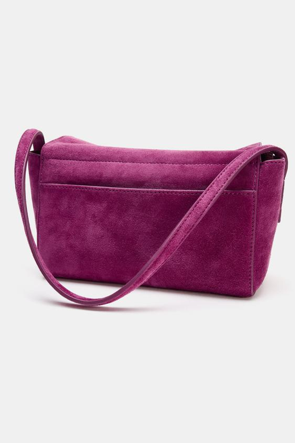 ZARA МИНИ-СУМКА ИЗ КОЖИ, ВИШНЕВО-КРАСНЫЙ