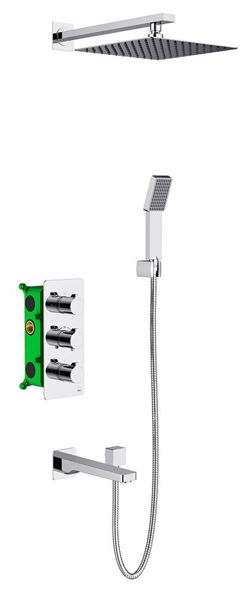 Душевой комплект Timo Petruma SX-5149/00SM chrome, 3-х режимная, с термостатом, хром