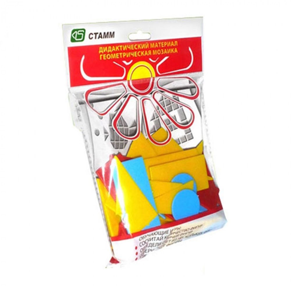 Касса счетных материалов, СТАММ, пластик, пакет с европодвесом &quot;Геометрическая мозаика &quot;Эконом&quot;