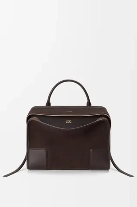 Loewe Большая сумка Amazona 180 из мягкой телячьей кожи, темно-каштановый
