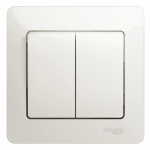 GLOSSA 2-клавишный ВЫКЛЮЧАТЕЛЬ, сх.5, 10АХ, в сборе, ПЕРЛАМУТР