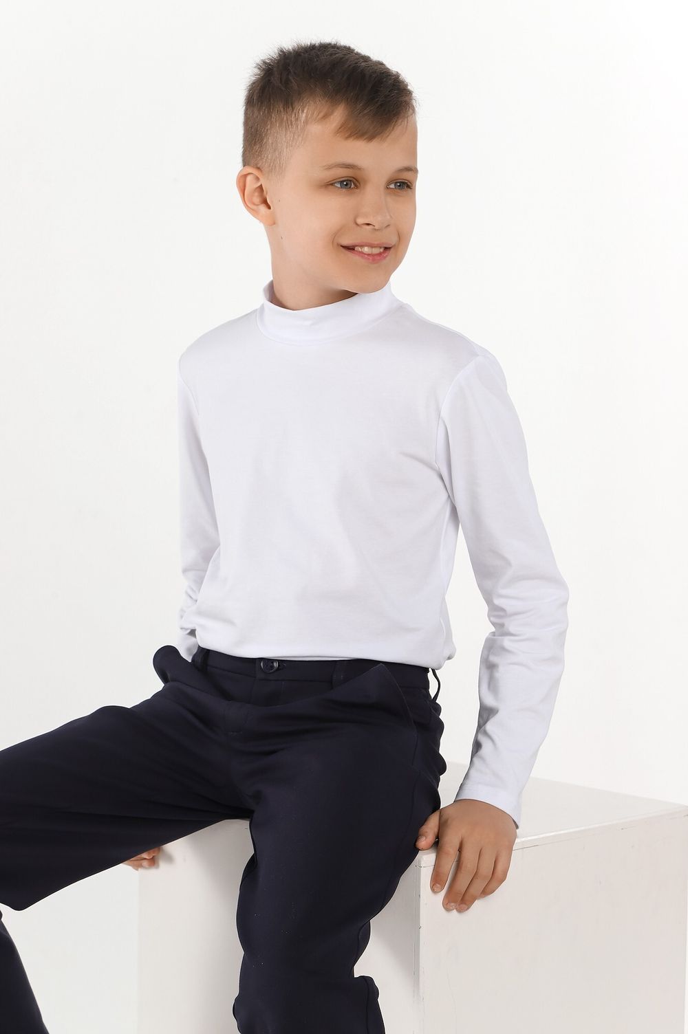 Джемпер для мальчика Скул-4 Виотекс БЕЛЫЙ