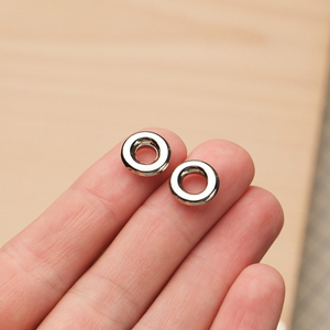 Люверс 12 мм, сплав, цвет серебро (поштучно)