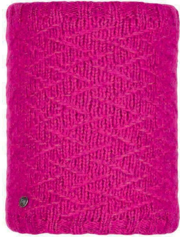 Шарф-труба вязаный с флисом Buff Neckwarmer Knitted Polar Ebba Bright Pink Фото 1