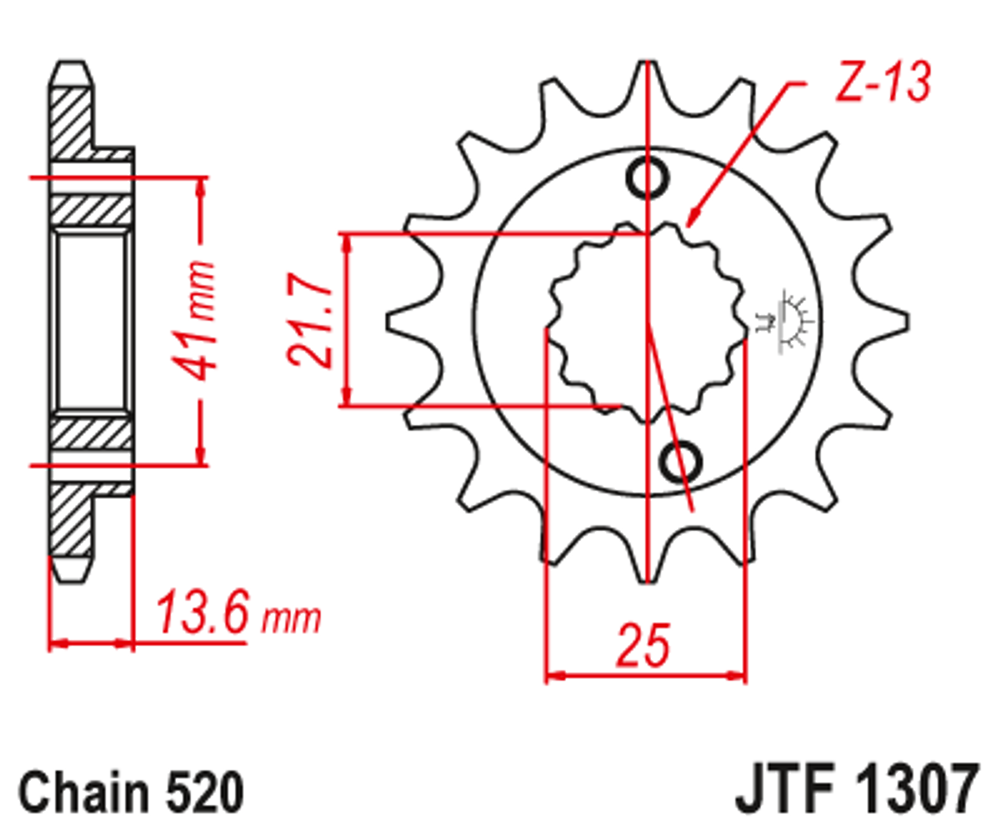 Звезда ведущая JTF1307.15 JT