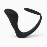 Черное эрекционное кольцо с анальной пробкой «Оки-Чпоки» (Цвет: черный)