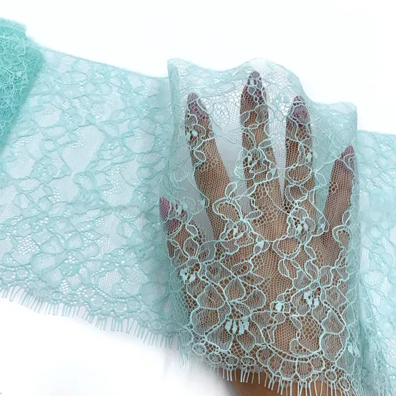 Кружево реснички ментол (19*140 см)