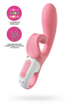 Нереалистичный вибратор Satisfyer Hug me Connect App, силикон, розовый, 20,5 см