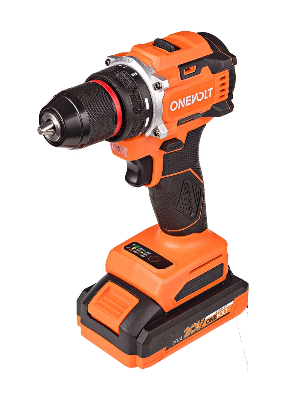 ONEVOLT Шуруповерт аккумуляторный бесщеточный 40Hm 46 предметов