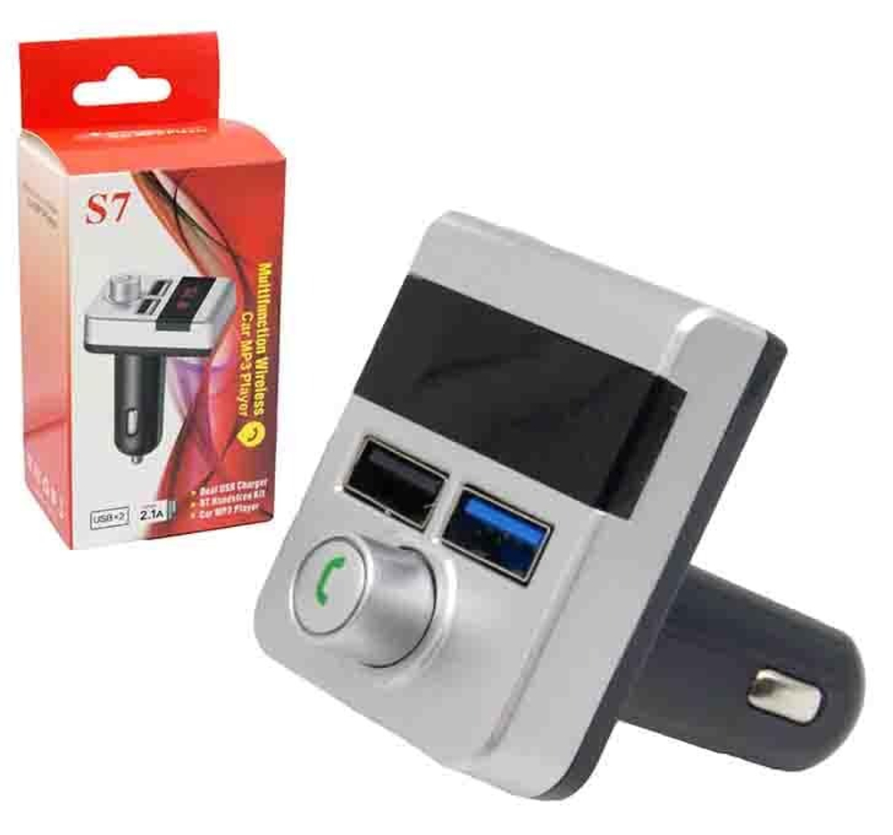 Автомобильный FM-трансмиттер S7 Bluetooth (черный)