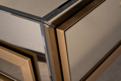 Консоль зеркальная с 2-мя ящиками зеркало 120х42х76см Garda Decor бронза/золото