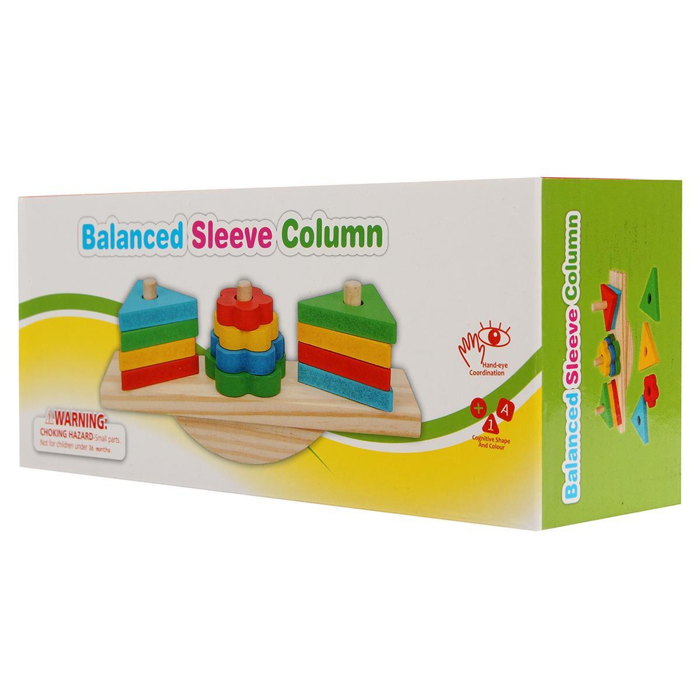 Развивающая игрушка деревянная Сортер на гвоздиках 3 элемента, коробка C-41684