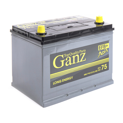 Аккумулятор GANZ ASIA EFB 75 А/ч обратный R+ 260x175x225 D26 EN 580 А
