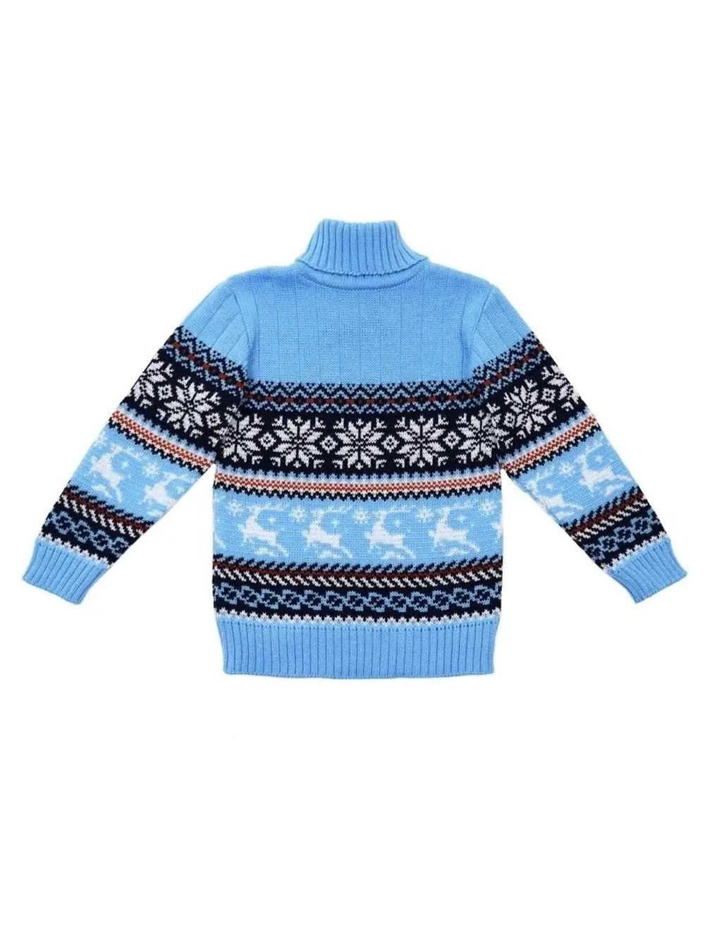 Свитер вязаный с оленями новогодний