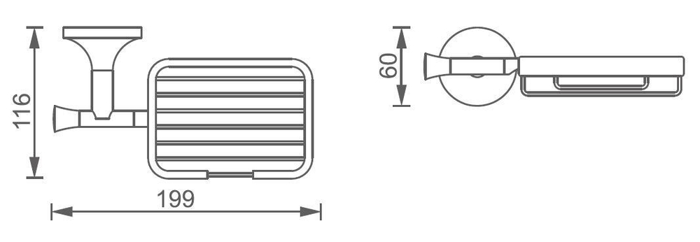 Мыльница подвесная AltroBagno Corposo 080710 Cr