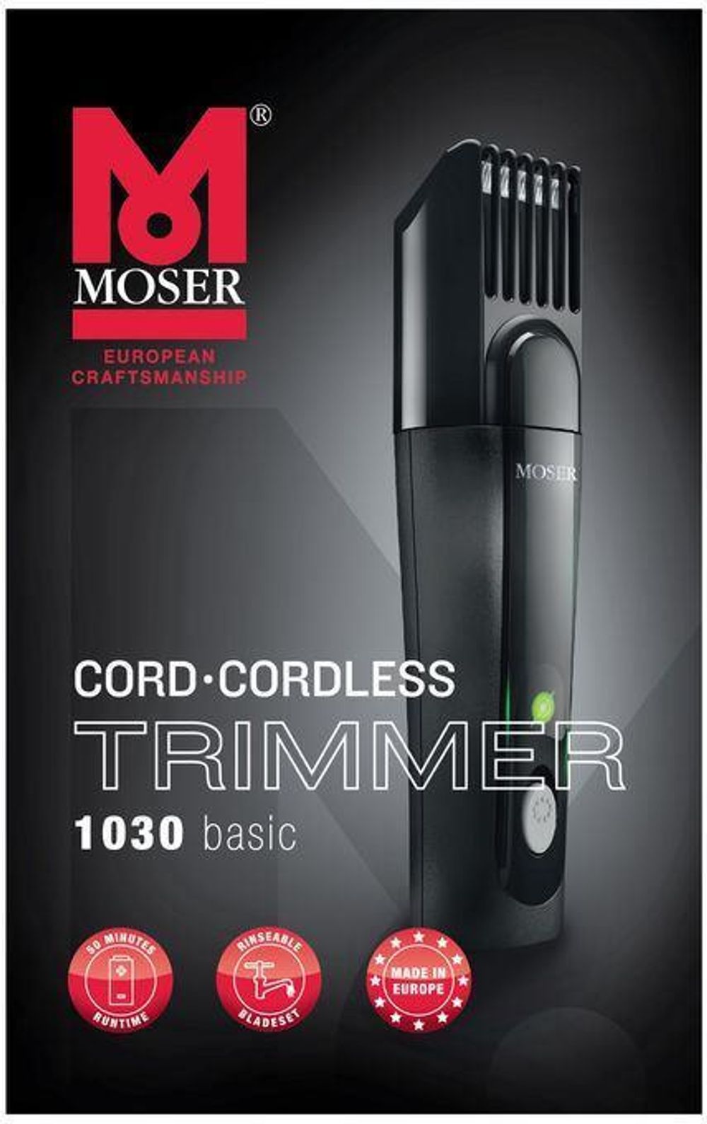 Триммер для стрижки усов и бороды Moser Basic Trimmer (1030-0460) - 7