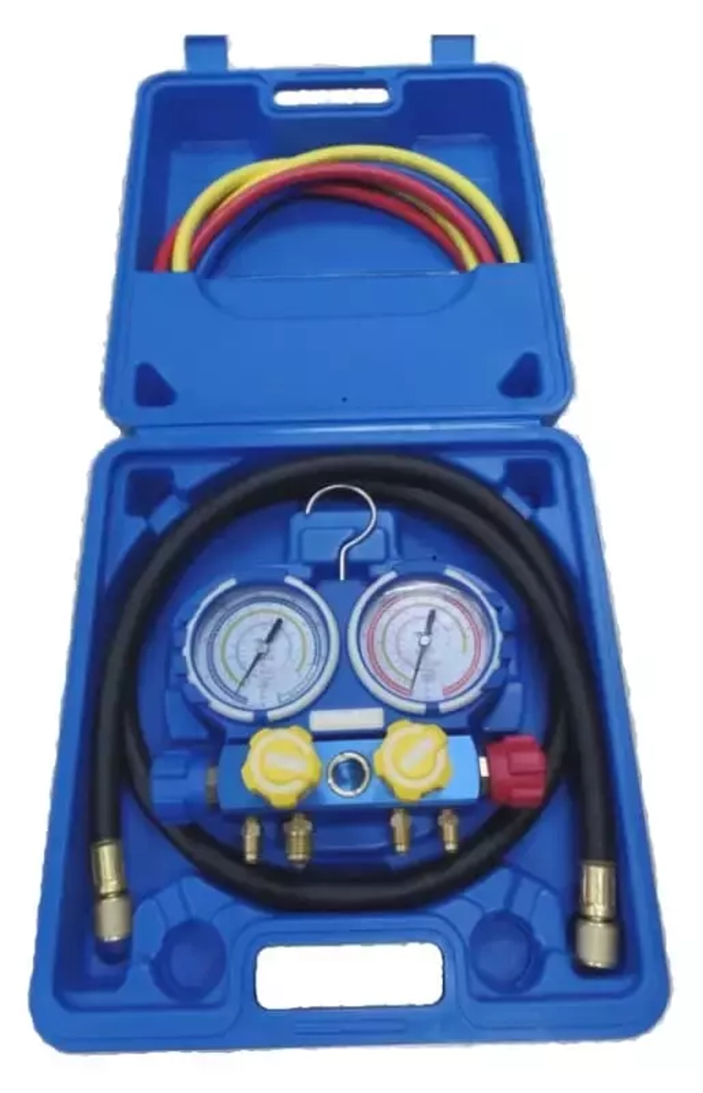 Манометрический коллектор Value VMG-4-R410A (R22, R134a, R410a, R407C; 4-х вентильный; 4 шланга 120 см; манометры 80 мм; упак. кейс)