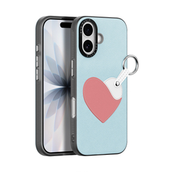 Чехол синего цвета (Love Edition) для iPhone 17, серия Luvy Series Case (со съемным ремешком) от Dux Ducis