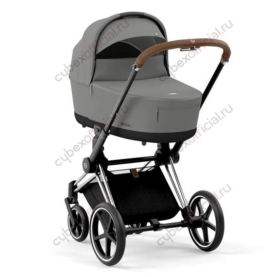 Коляска для новорожденных Cybex Priam IV Mirage Grey шасси Chrome