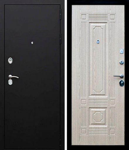 Дверь стальная Тепло 3-К Беленый дуб/Медь Терморазрыв