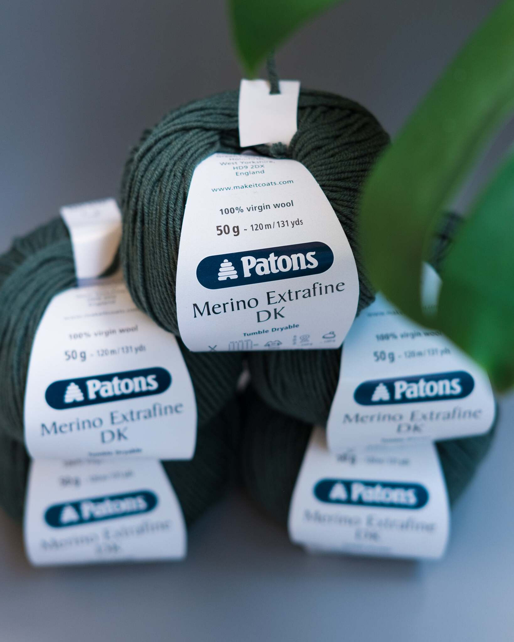 -60% Merino Extrafine DK 5x50g — dark olive