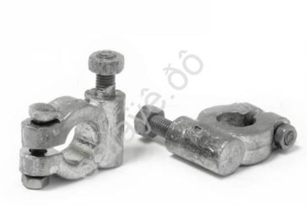 Клеммы АКБ "+-" свинец ГРУЗОВАЯ горизонтальная шпилька М8 (кт2шт) КЛ021Б а021б