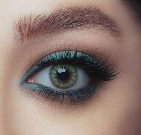 Зеленые линзы c окантовкой на 12 мес. Marquise elegance green m2