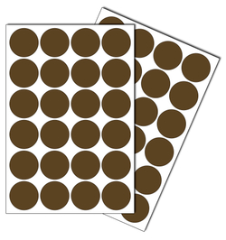 Коричневые виниловые наклейки для маркировки и упаковки Policomprint М7, 30 мм.