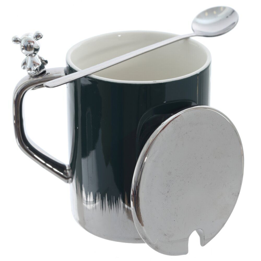 GAEM Кружка с крышкой и ложкой, 330 мл, L12 W8 H12,5 см, 4в.