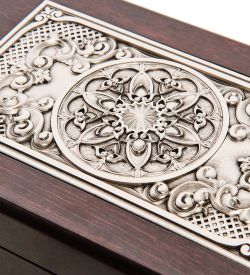 GAEM Art JW-04/04 Шкатулка дер. с метал. под украшения «Венге» 20х13 см