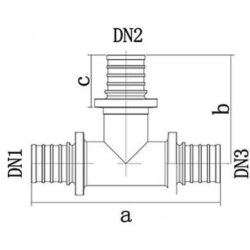 Тройник ONE PLUS переходной 20-16-16 латунь акс. (110/10)