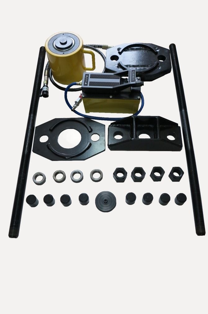 ТИТАН (ТТН-101П) Выпрессовщик шкворней гидравлический, на тележке, с пневмоприводом, 100 т