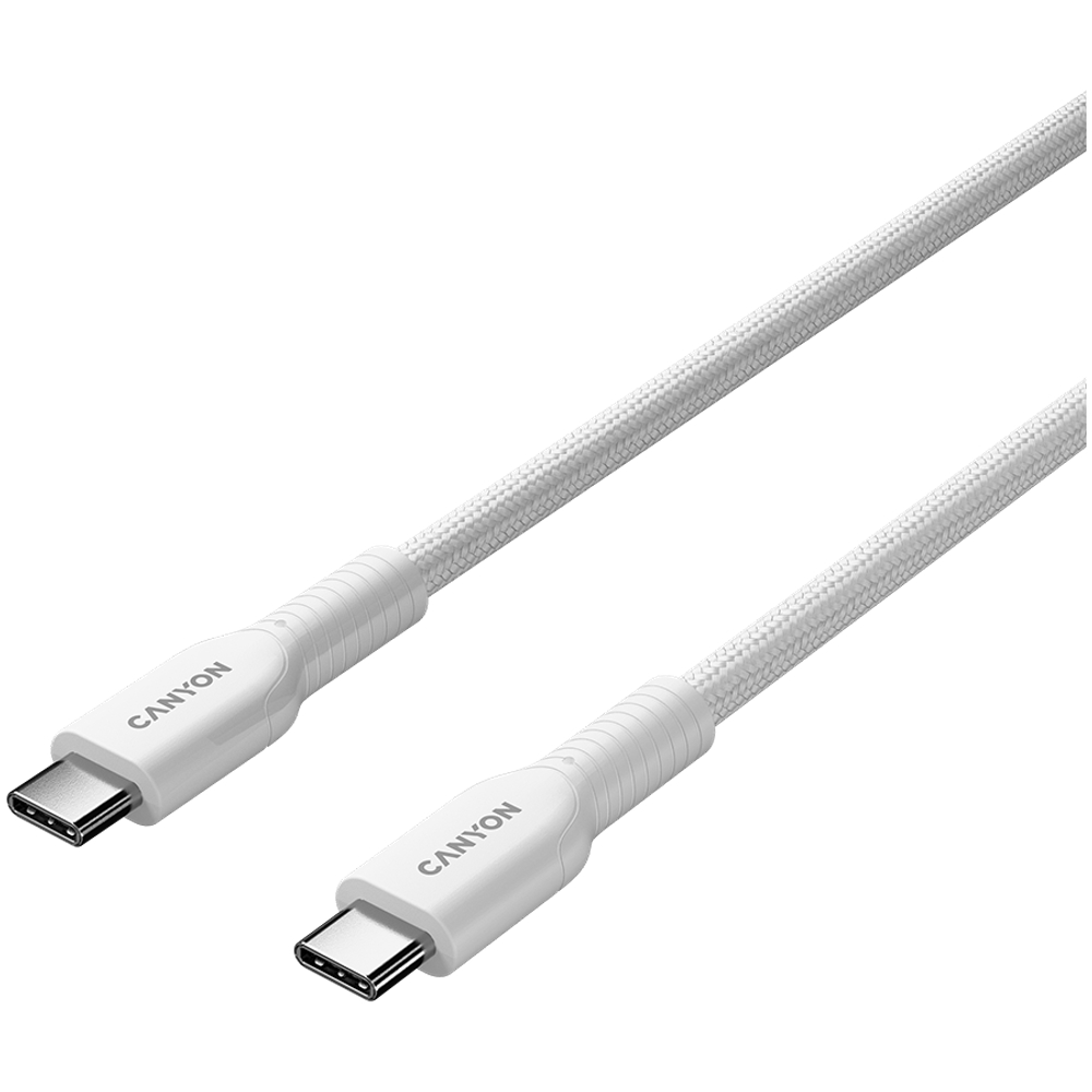 CANYON cable OnWire 60CL C-C 60W COLOR Braided 1m White