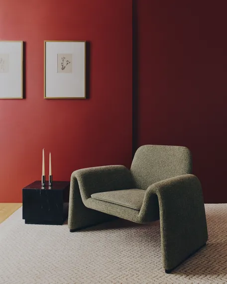 Приставной столик Sorein 40x40 см из черного мрамора