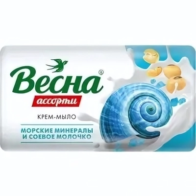 Мыло туалетное «Весна» Морские минералы и соевое молочко 90 гр