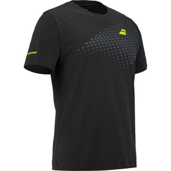Мужская теннисная футболка Babolat Aero Cotton - black/black