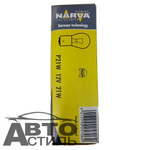 Автолампа  Р 12-21  (P21W)  в стопы 1-но конт БЕЛАЯ Narva (17635)