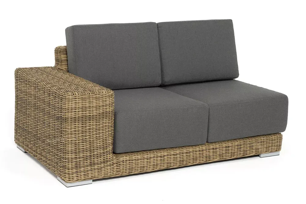 "Капри" модуль диванный правый с подушками, цвет соломенный