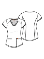 Топ медицинский женский Cherokee CK840, винный, 2XL