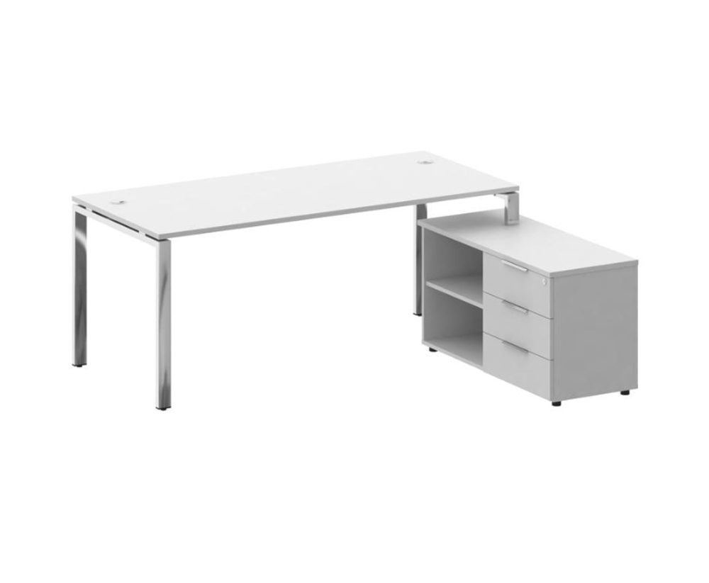 Стол с тумбой для руководителя на металле Metal System Direct (Металл Систем Директ) 1520