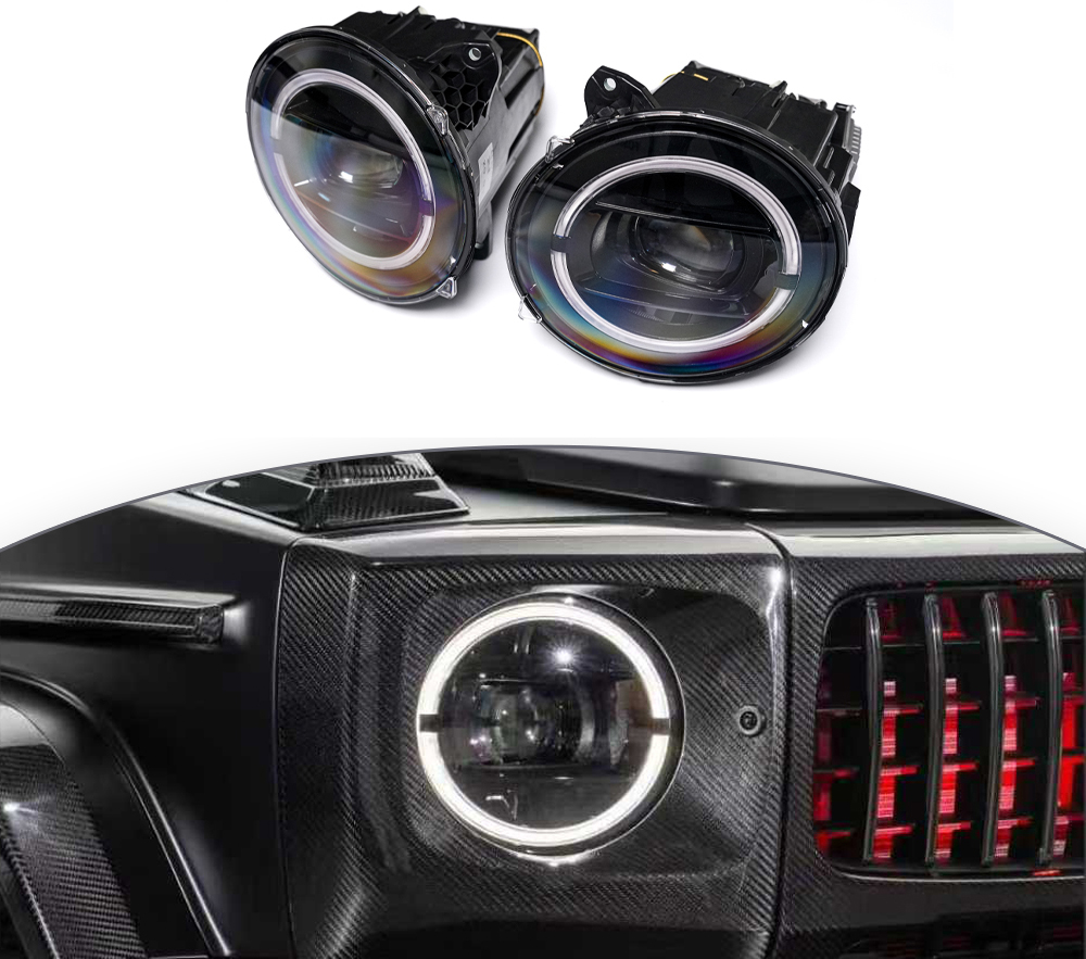 Передние фары Dark Night для Mercedes Benz G class W465 G450 G500 G550 G63 2025+ Гелик Гелентваген